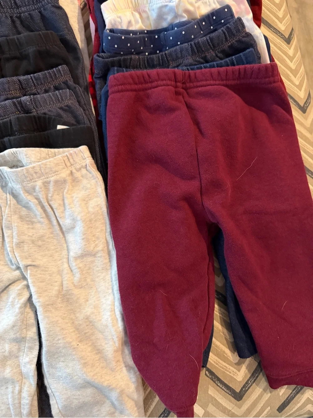 Bundle of kids leggings, sweats and jeans